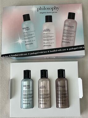 Philosophy Shower Gels Set:  Snow Angel, White Cherry, Special Delivery Cardamom